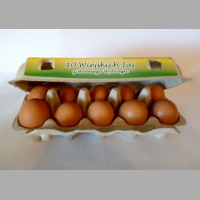 Zdjęcie produktu Opakowania na 10 wiejskich jaj z etykietą 100 sztuk